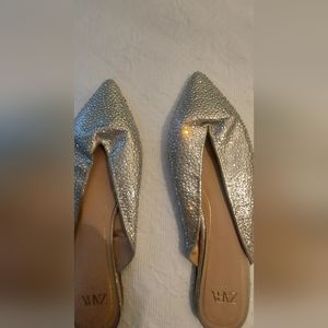 Zara faux diamond mules
